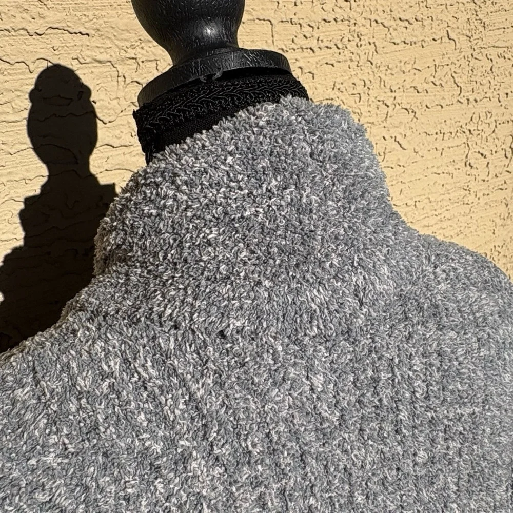 Barefoot Dreams Cozy Gray Open Front Cardigan with Pockets Large